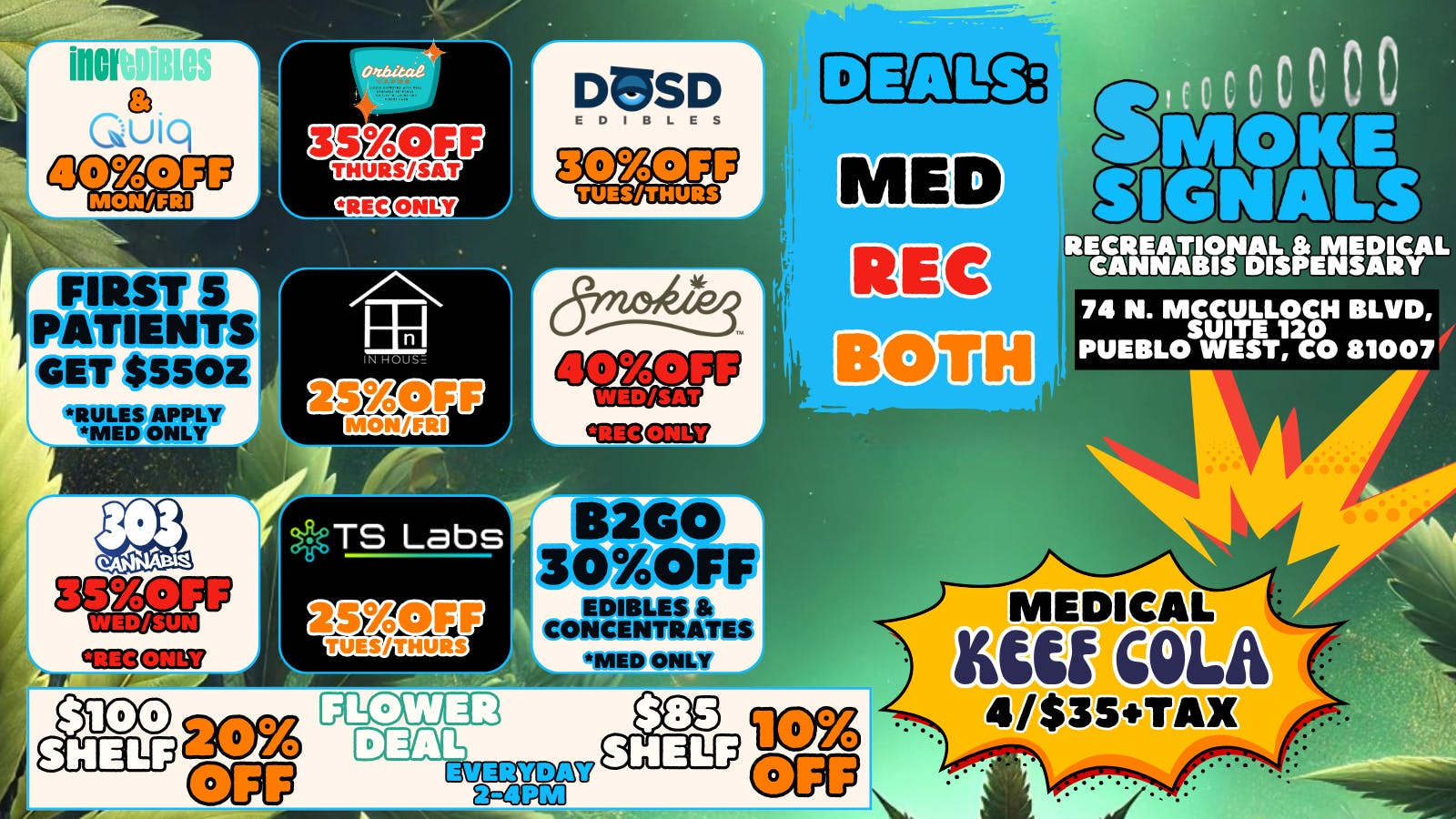 Smoke Signals Smoke Signals: Daily MED & REC Deals