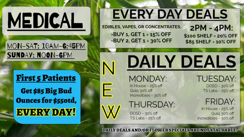 Smoke Signals MEDICAL - SPECIALS & HOURS
