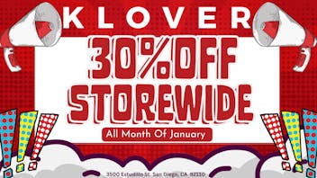Klover 30% OFF All January Long!