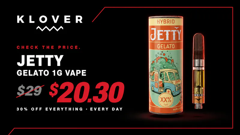 Klover Check The Price: Jetty 1g Vape, $29 → $20.30