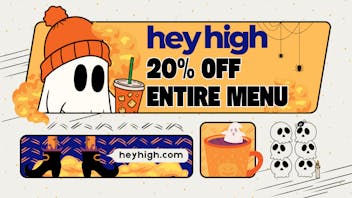 Hey High Spooooky Savings 20% Off Entire Menu 👻