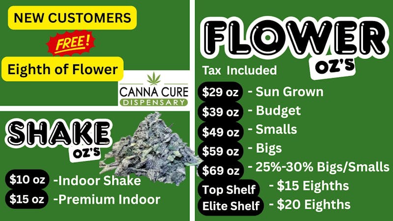 Canna Cure Dispensary Up to 50-60 Strains in Stock