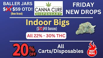 Canna Cure Dispensary II - Stillwater Big Indoor Flower $49 OUNCES! 22-29% THC!
