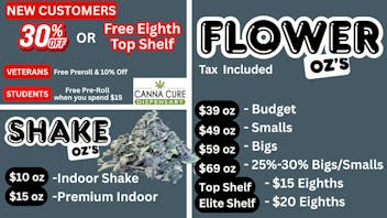 Canna Cure Dispensary III - Edmond: NOW OPEN! Tax Included Pricing 30%OFF New Customers or Free Top Shelf 3.5gram