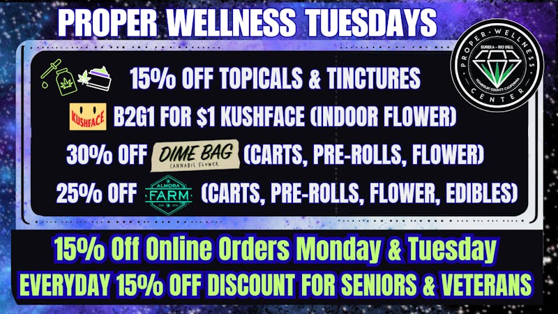 Proper Wellness Center 30% off Dime Bag Tuesdays