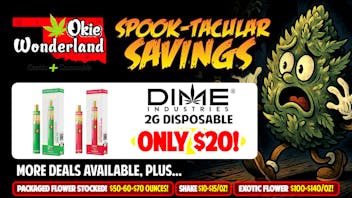 OKIE WONDERLAND JENKS: NOW OPEN! 🔥 DIME 2G DISPOSABLE $20! 🔥