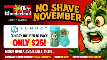 Okie Wonderland - West Tulsa/Sapulpa 🔥 SUNDAY INFUSED PREROLL 10 PACK ONLY $25! 🔥