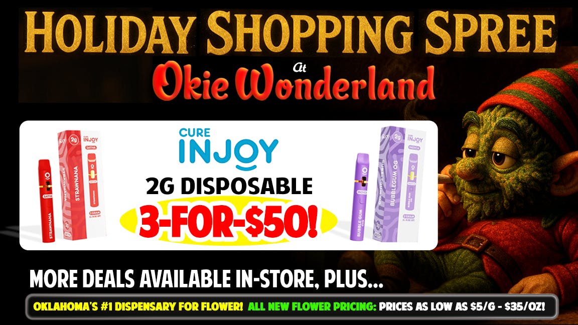 Okie Wonderland - Tulsa Admiral 🌲INJOY 2G DISPOSABLE 3/$50! 🔥🔥 ALL FLAVORS!!!🌲