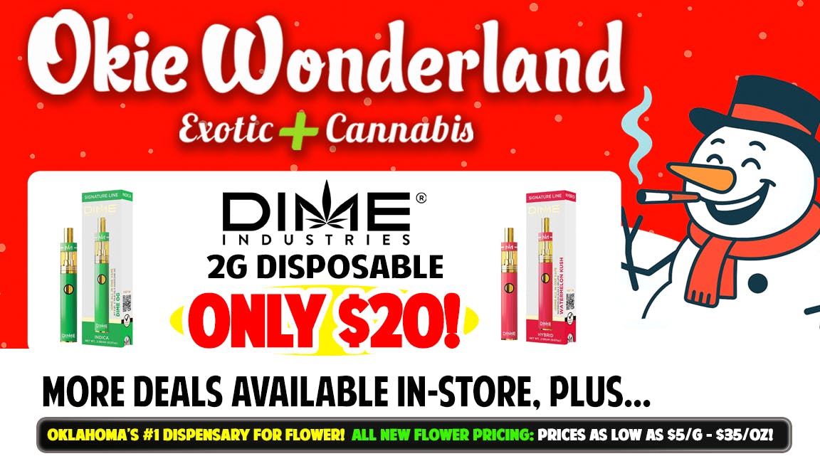 Okie Wonderland Mustang - NOW OPEN! 🔥🔥DIME 2G DISPOSABLE ONLY $20!🔥 ALL FLAVORS🔥🔥
