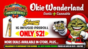Okie Wonderland - Tulsa Admiral 🔥🌲STINGERS 1G INFUSED PREROLL ONLY $2!🌲🔥