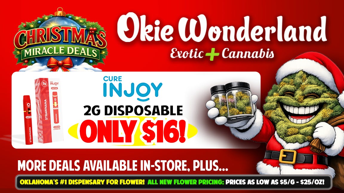 Skunks Den by Okie Wonderland 🔥🌲INJOY 2G DISPOSABLE ONLY $16! ALL FLAVORS 🌲🔥