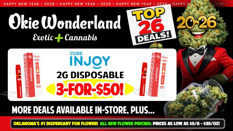 Okie Wonderland - 51st St : OPEN AGAIN! 🔥INJOY 2G DISPOSABLE 3-for-$50!🔥🔥ALL FLAVORS!🔥