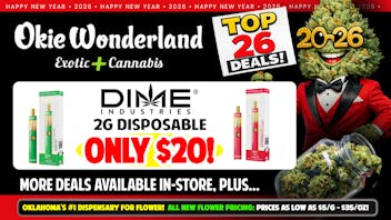 Okie Wonderland - Claremore 🔥🔥DIME 2G DISPOSABLE ONLY $20 🔥ALL FLAVORS 🔥🔥