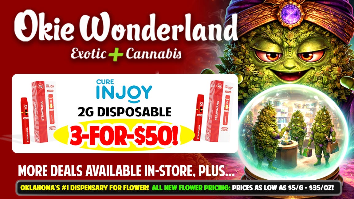 Skunks Den by Okie Wonderland 🔥INJOY 2G DISPOSABLE 3-for-$50!🔥🔥ALL FLAVORS!🔥