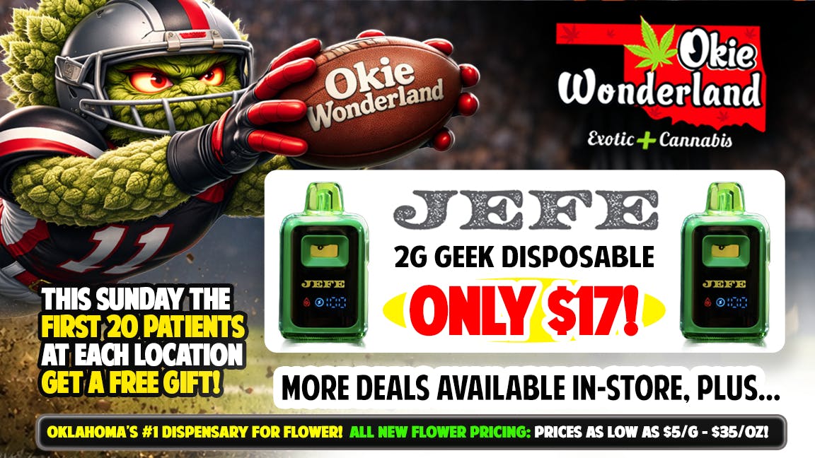 Okie Wonderland OKC/The Village 🔥JEFE 2G GEEK DISPO ONLY $17🔥