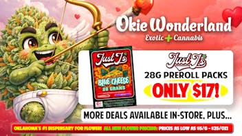 Okie Wonderland Dispensary- Catoosa / Tulsa on Admiral JUST J'S 28G PREROLL PACK ONLY $17🔥ALL STRAINS🔥
