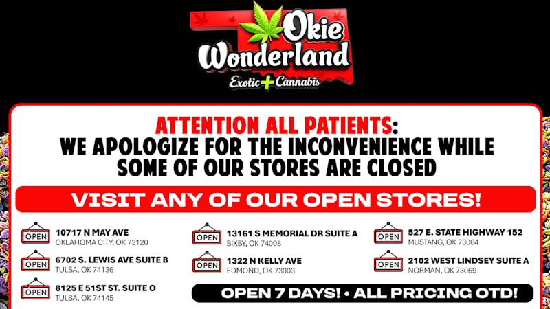 Elite Dispensary Mustang by Okie Wonderland - Now Open! 🔥VISIT OUR OPEN STORES🔥