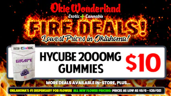 Skunks Den Dispensary Tulsa by Okie Wonderland 🔥 HYCUBE 2000MG GUMMIES $10! 🔥
