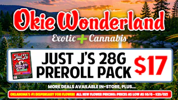Skunks Den Dispensary Tulsa by Okie Wonderland JUST J'S 28G PREROLL PACK • ALL STRAINS • ONLY $17