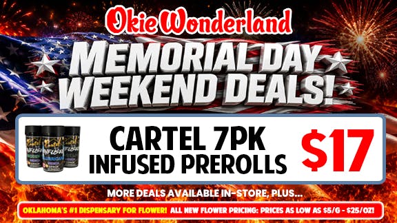 Skunks Den Dispensary Tulsa by Okie Wonderland 🔥CARETEL 7-PACK INFUSED PREROLLS 🔥 ONLY $17! 🔥