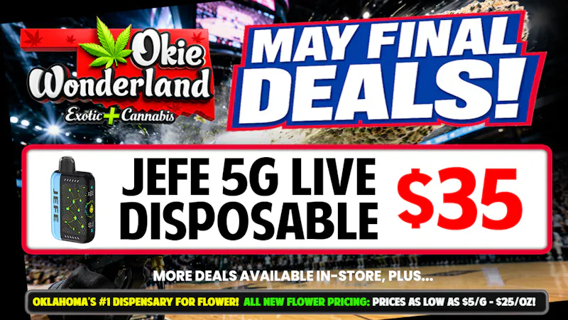 White Barn Dispensary Bixby By Okie Wonderland: Now Open! 🔥JEFE 5G LIVE DISPOSABLE ONLY $35!🔥