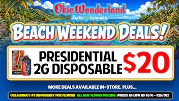 Elite Dispensary Mustang by Okie Wonderland - Now Open! 🔥PRESIDENTIAL 2G DISPOSABLE 🔥 ONLY $20!!!
