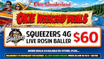 Skunks Den Dispensary Tulsa by Okie Wonderland 🔥SQUEEZERS 4G 🔥 LIVE ROSIN BALLERS $60!