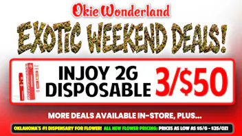Okie Wonderland Dispensary - OKC/The Village 🔥INJOY 2G DISPOSABLE 🔥 ALL FLAVORS 🔥 3-FOR-$50!
