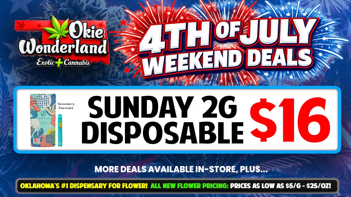 White Barn Dispensary Bixby By Okie Wonderland: Now Open! 🔥🇺🇸SUNDAY 2G DISPOSABLE $16!🇺🇸🔥