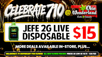 Elite Dispensary Mustang by Okie Wonderland - Now Open! 🔥🍯 JEFE 2G LIVE DISPOSABLE • ONLY $15! 🍯🔥