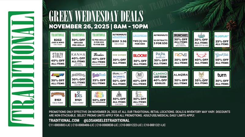 Traditional - Mid City Green Wednesday is HERE!