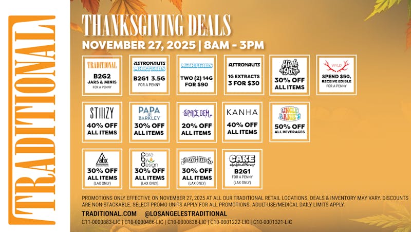 Traditional - DTLA 🦃 Thanksgiving Deals Are LIVE! 🦃