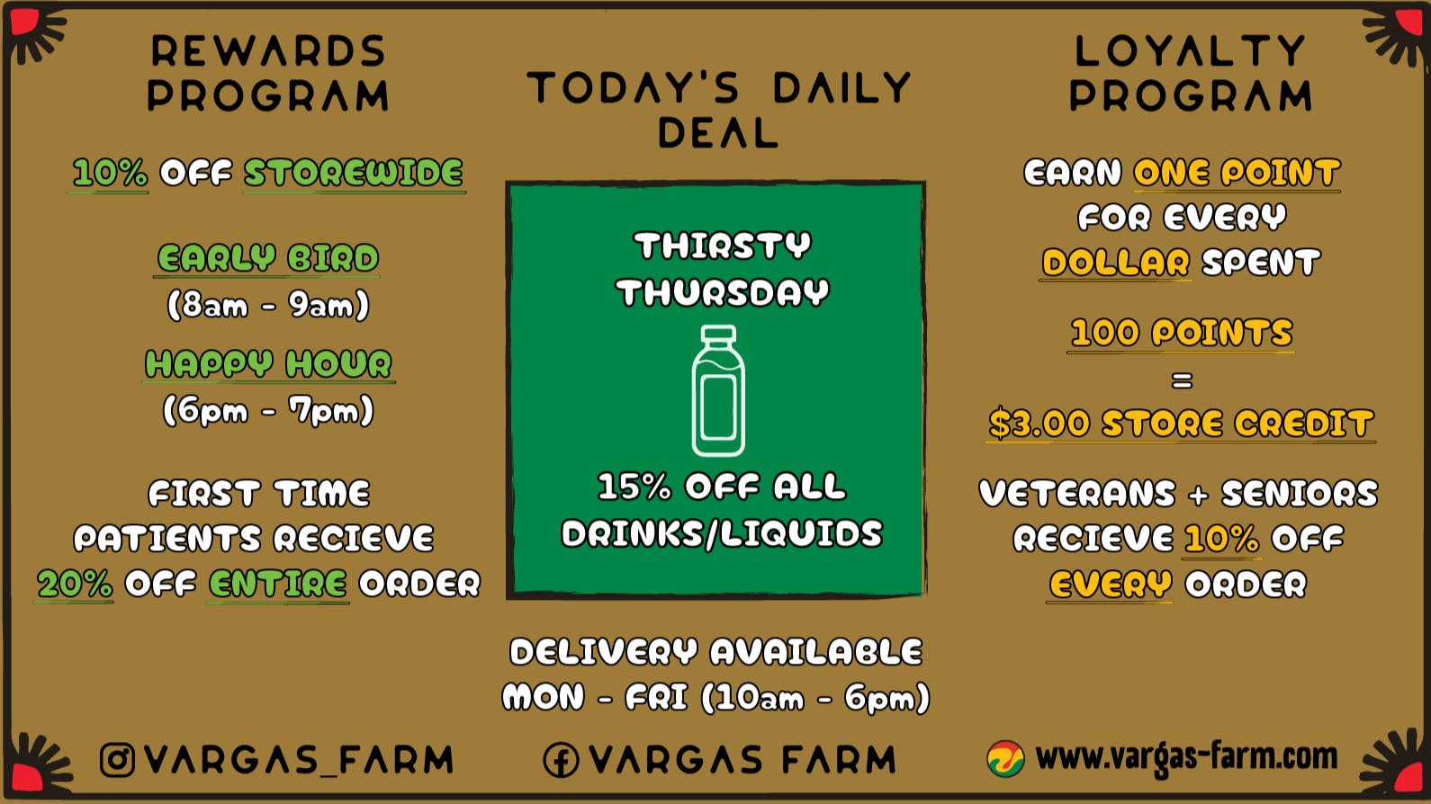 Vargas Farm Thirsty Thursday!