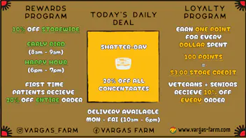 Vargas Farm Shatter Saturday!