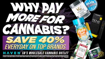 HAVEN Cannabis Marijuana and Weed Dispensary - San Bernardino 40% Off Every Order