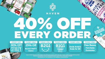 HAVEN Cannabis Marijuana and Weed Dispensary - Fresno (NOW OPEN) 40% Off Every Order