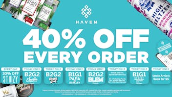 HAVEN Cannabis Marijuana and Weed Dispensary - Fresno (NOW OPEN) 40% Off Every Order