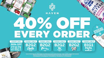 HAVEN Cannabis Marijuana and Weed Dispensary - Fresno 40% Off Every Order