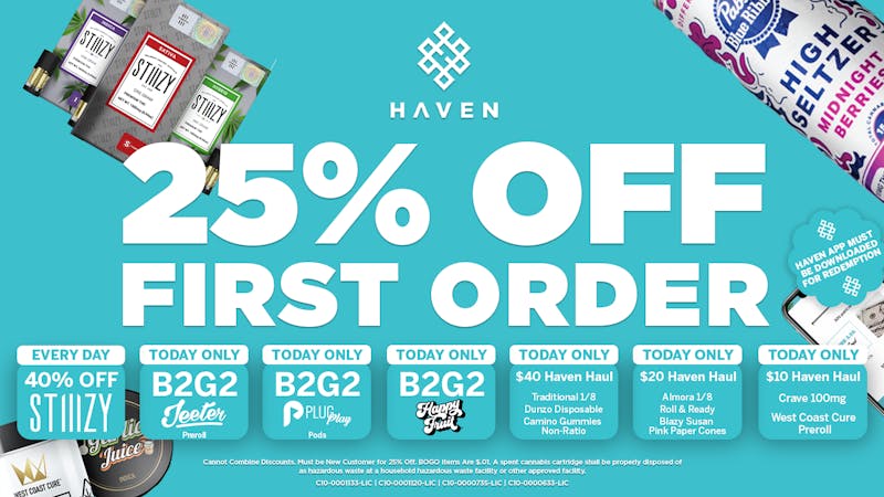 HAVEN Cannabis Marijuana and Weed Dispensary - Los Alamitos 25% Off 1st Order + Daily Deals