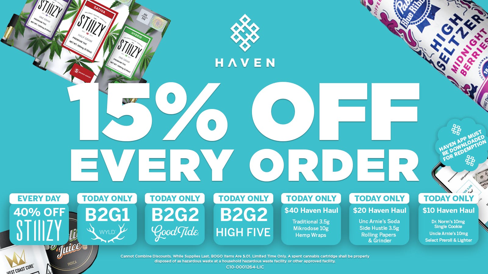 HAVEN Cannabis Marijuana and Weed Dispensary - Orange County 15% Off All Orders + Daily Deals