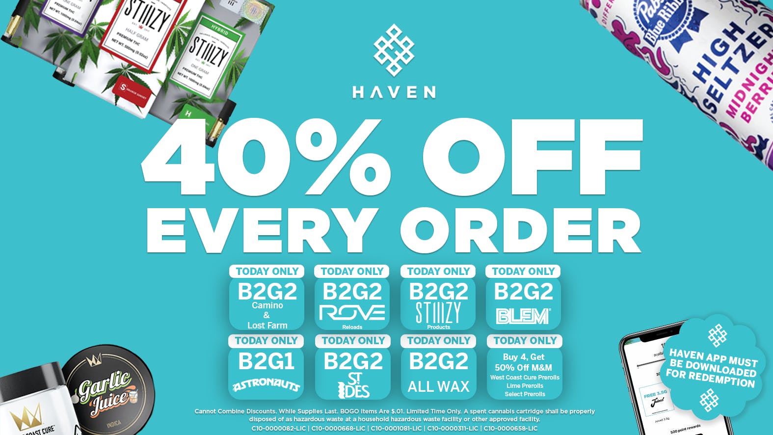 HAVEN Cannabis Marijuana and Weed Dispensary - Paramount 40% Off Every Order