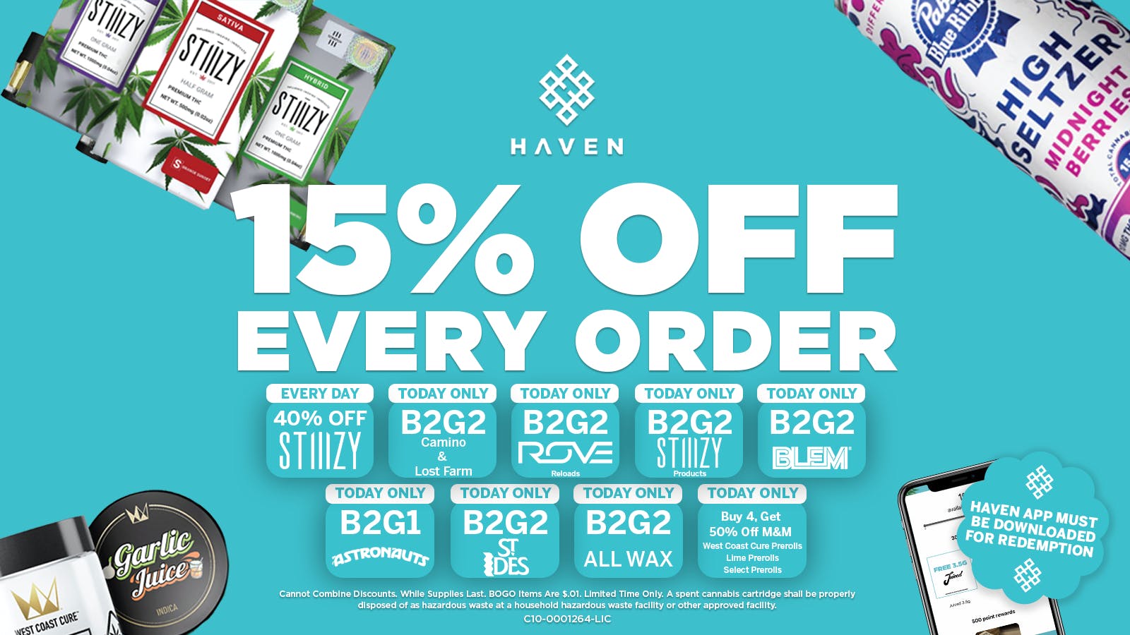 HAVEN Cannabis Marijuana and Weed Dispensary - Orange County 15% Off All Orders + Daily Deals