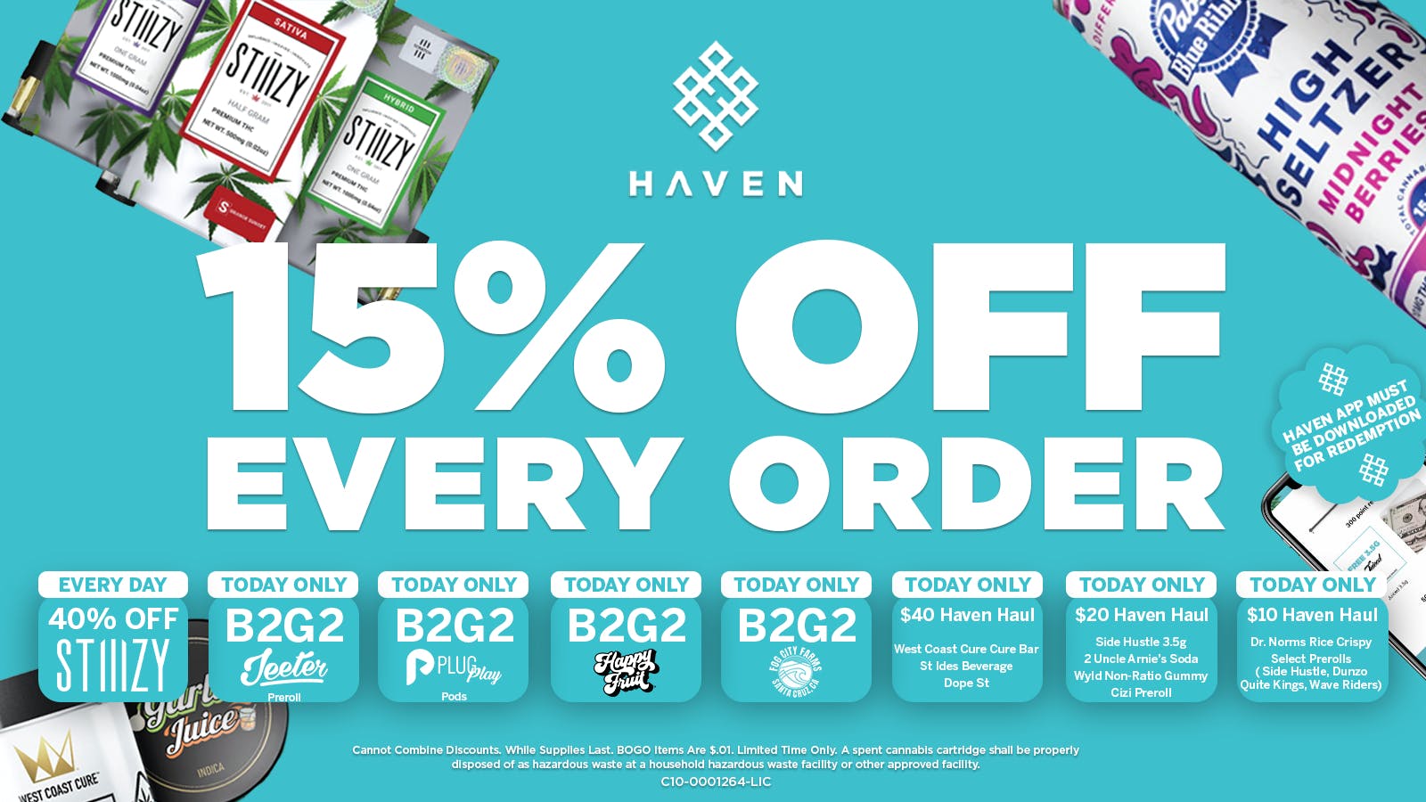 HAVEN Cannabis Marijuana and Weed Dispensary - Orange County 15% Off All Orders + Daily Deals
