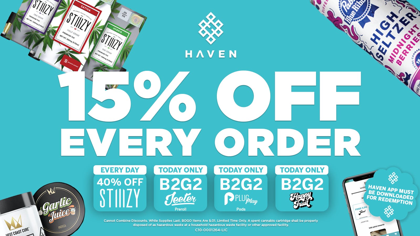 HAVEN Cannabis Marijuana and Weed Dispensary - Orange County 15% Off All Orders + Daily Deals