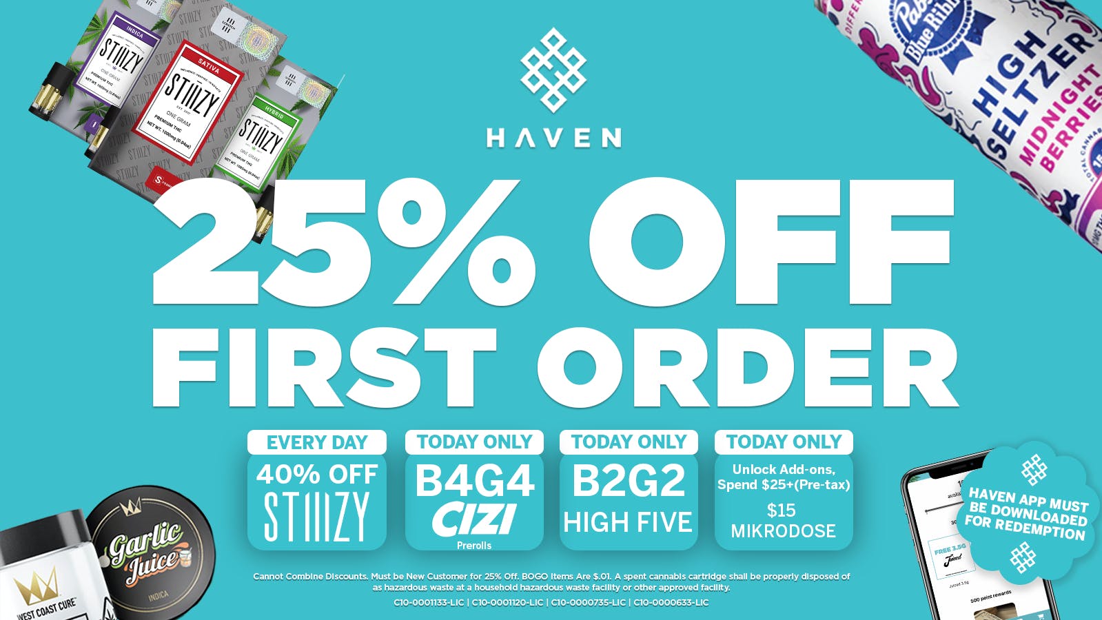 HAVEN Cannabis Marijuana and Weed Dispensary - Lakewood 25% Off 1st Order + Daily Deals