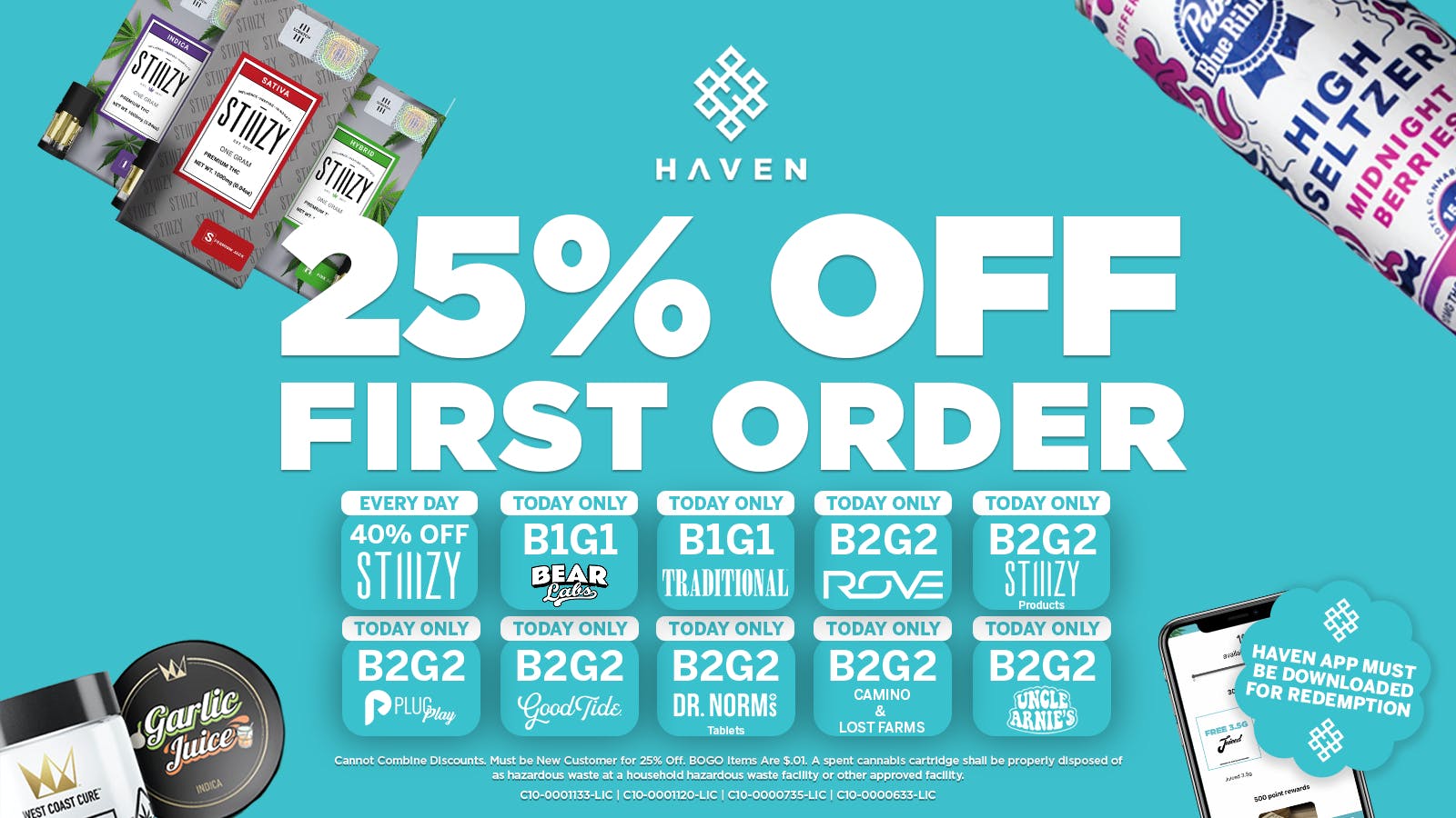 HAVEN Cannabis Marijuana and Weed Dispensary - Lakewood 25% Off 1st Order + Daily Deals