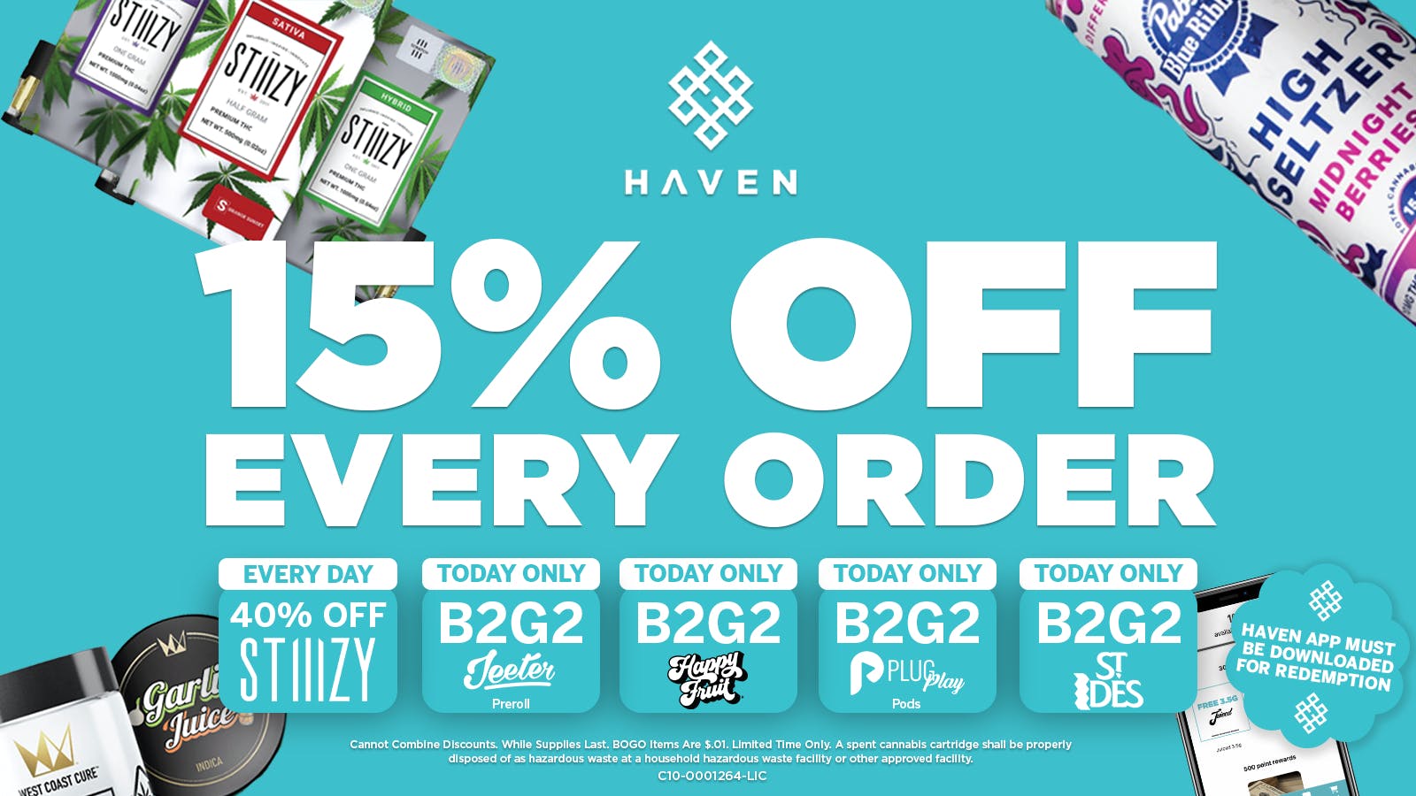 HAVEN Cannabis Marijuana and Weed Dispensary - Orange County 15% Off All Orders + Daily Deals