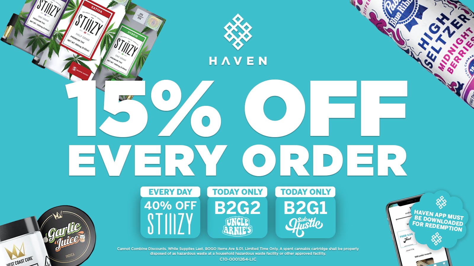 HAVEN Cannabis Marijuana and Weed Dispensary - Orange County 15% Off All Orders + Daily Deals
