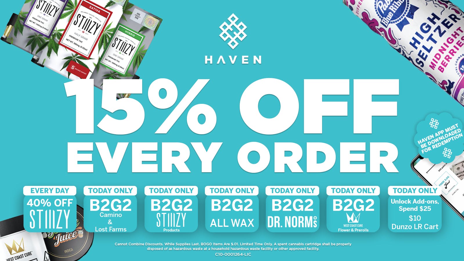 HAVEN Cannabis Marijuana and Weed Dispensary - Orange County 15% Off All Orders + Daily Deals