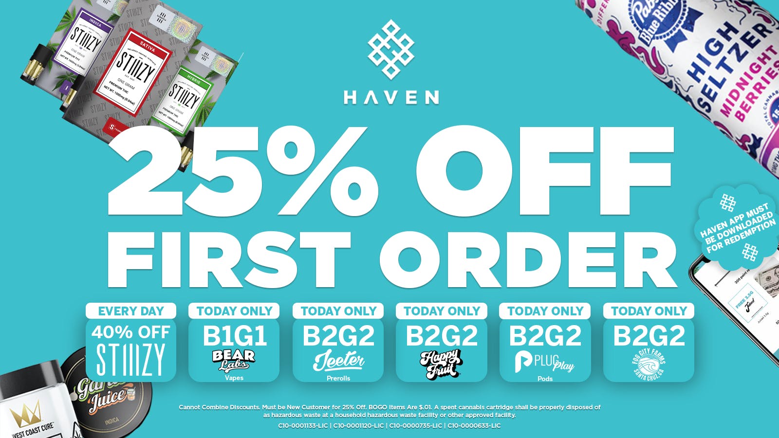 HAVEN Cannabis Marijuana and Weed Dispensary - Belmont 25% Off 1st Order + Daily Deals